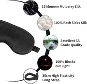 100% Natural Mulberry Soft Silk Sleep Mask, Light Blocking Eye Masks For Sleep, Night Blindfold Eye Mask Cover For Men And...