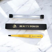 Professional Tweezers - Slant, Durable Lightweight German Stainless Steel, Ultra Precision Tweezers for Eyebrows, Facial H...