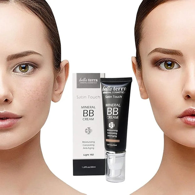 Bellaterra Cosmetics BB Cream - Tinted Moisturizer, Mineral Foundation Makeup, Light 102 | Skin Perfector, 1.69 oz - Produ...