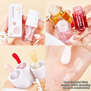 3 Pcs Fruity Plumping Lip Oil Moisturizing Hydrating Lip Care Hydrating Lip Gloss Tinted Lip Balm, Long Lasting & Nourishi...