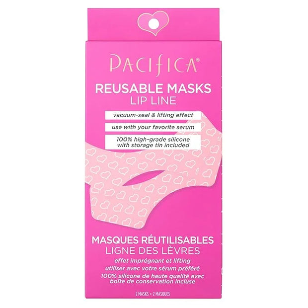 Pacifica Beauty Reusable Lip Line Mask, Skincare, Silicone Mask, For Fine Lines and Wrinkles, Lift and Firm, Pair with Ser...