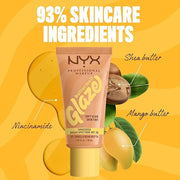 NYX PROFESSIONAL MAKEUP Buttermelt Glaze Soft Glow Skin Tint + SPF 30, Up To 12HR Wear, 02 Vanilla Bean Butta - Product Image