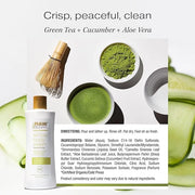 RAW SUGAR Sensitive Skin Simply Body Wash - Green Tea + Cucumber + Aloe Vera, Moisturizing & Brightening Bath & Shower Gel...