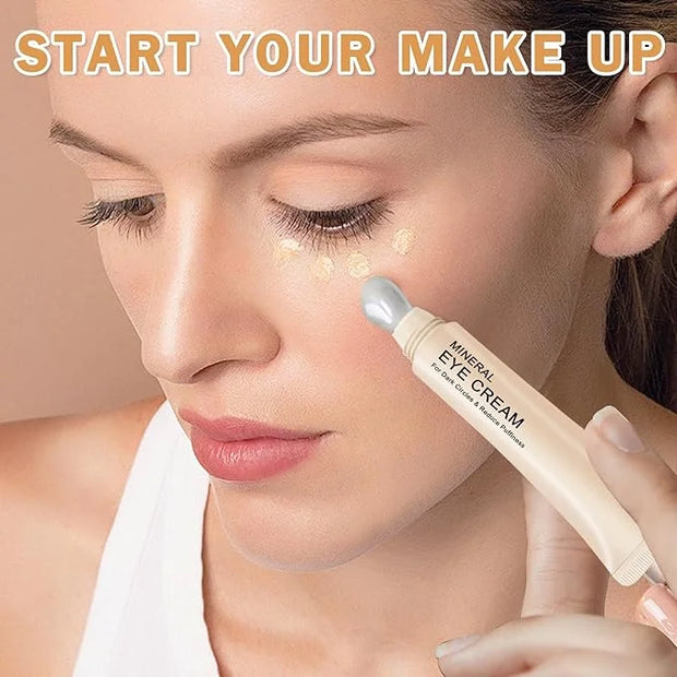 CAHIUYOA Mineral Sun Screen Eye Cream Under Eye Cream for Dark Circles and Fine Lines Travel Size Mineral Eye Cream - 02 M...