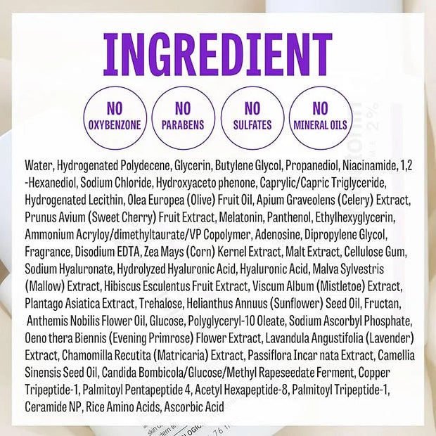 Time Return Melatonin Cream Toner | Moisturizing Facial Toner for Sensitive Skin | Clarifying & Calming Toner for Face | H...