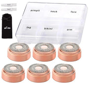 Replacement Heads for Flawless Hair Remover Gen 2, 18k Gold Facial Hair Remover Replacement Head with Compartment Storage ...