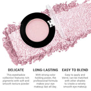 Monochrome Glitter Eyeshadow Makeup Palette, Highly Pigmented Nude Pink Eyeshadow Palette, Shimmer Pressed Powder Eye shad...