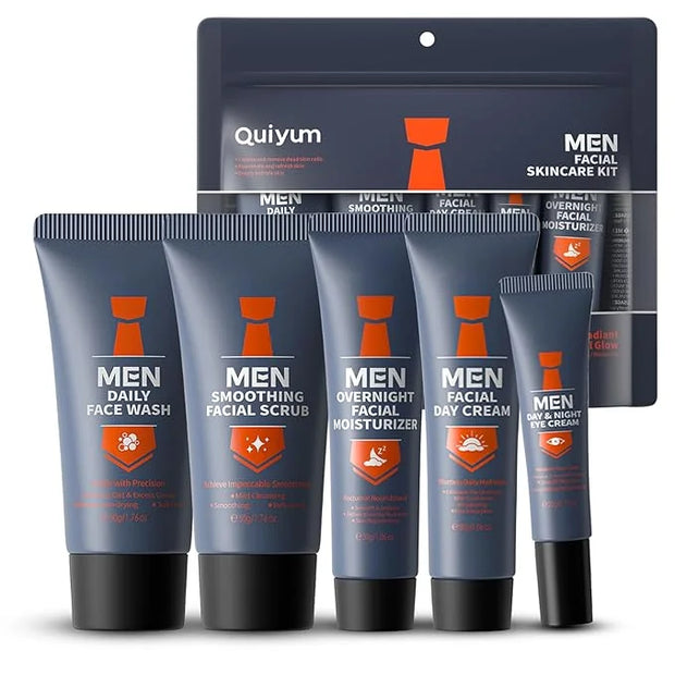 Mens Gifts for Christmas, Mens Skin Care Set, Mens Facial Care Kit, Anti-Aging Skin Care Routine for Men: Face Wash, Scrub...