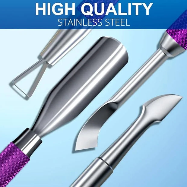 2PCS Metal Deep Purple Cuticle