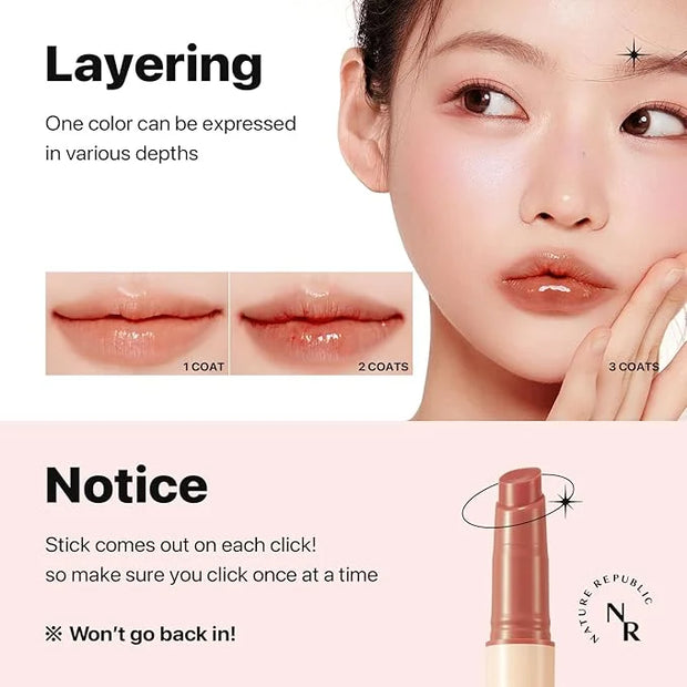 Nature Republic HONEY MELTING LIP (06 COCO) SOFT LIP STICK, Hydrating Gloss, Moisturizing balms, Sheer tint, Shine & Glowy...