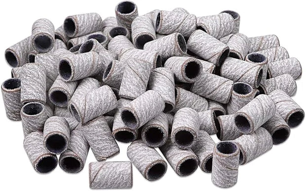 100 Pieces Large Nail Sanding Bands Professional Nail Manicure Great Fit for Nail Drill Bits for Acrylic Nails (240 Grit, ...