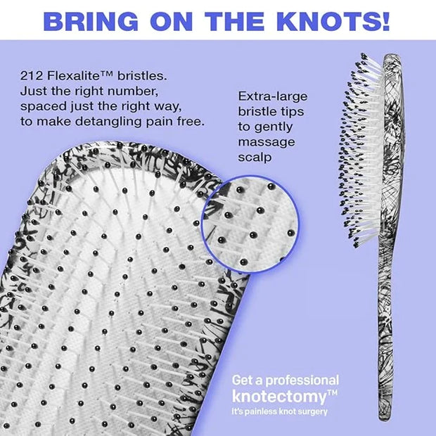 The Knot Dr. hair brush by Conair - Detangling hair brush - Removes Knots and Tangles in wet or dry hair- hair brushes for...