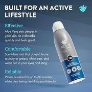 Aloe Up Sport Continuous Spray Sunscreen SPF 50- Broad Spectrum UVA/UVB Sunscreen Protector for Face and Body With Aloe Ve...