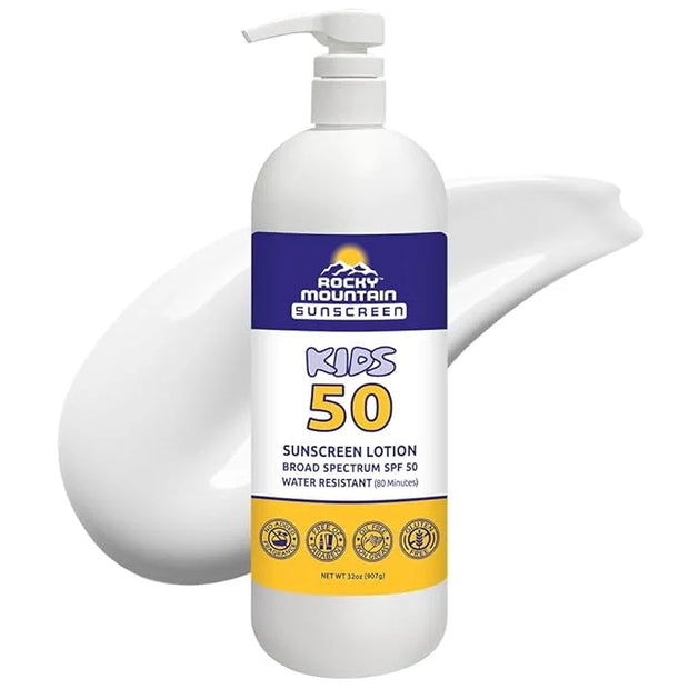 Rocky Mountain Sunscreen | SPF 50 Lotion for Kids Broad Spectrum UVA/UVB Protection | Hawaii 104 Reef Act Compliant (Oxybe...