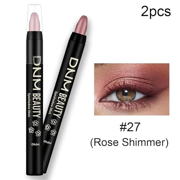 evpct 2Pcs Cream Eyeshadow Sticks Set for Eyes Waterproof, Rose Shimmer Matte Eye shadow Stick Pencil Pen Bulk sombras en ...