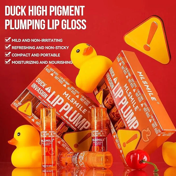 6 Colors Duck Lip Plumper Gloss,High Pigment Plumping Lip Gloss,Hydrating Lip Glow Oil, Lip Balm for women, Vegan Lip Make...