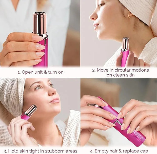 Facial Hair Removal for Women | Electric Razor Device Small Mustache Dermaplaning Remover Tools Tweezers Epilator Trimmer ...