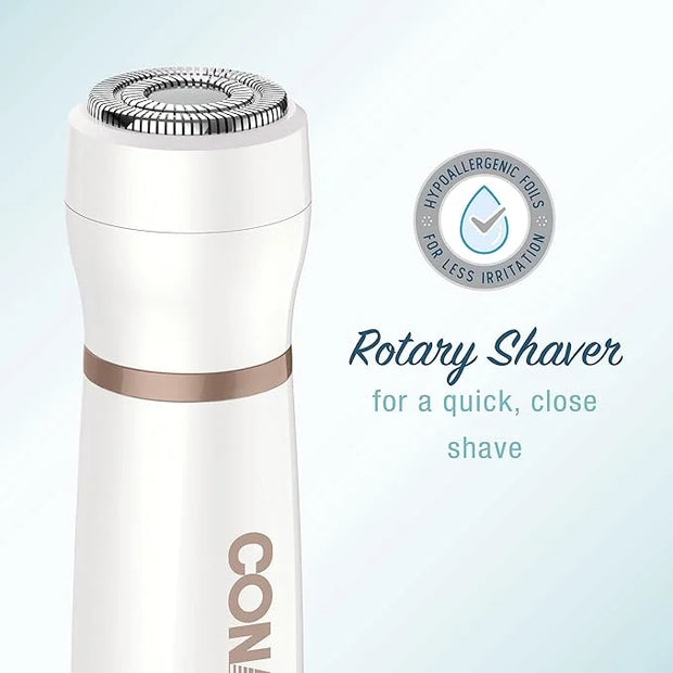 Conair All-In-1 Facial Hair Removal for Women, Cordless Electric Trimmer, Perfect for Face, Ear/Nose, Eyebrows, and Bikini...