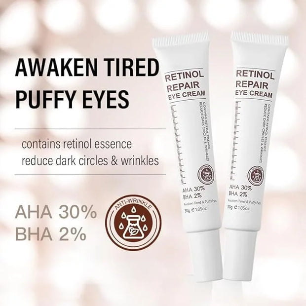 Magic Retinol Eye Cream for Dark Circles Puffiness and Bags Under Eyes, Instant Results Firm Eye Tightener Reduce Fine Lin...