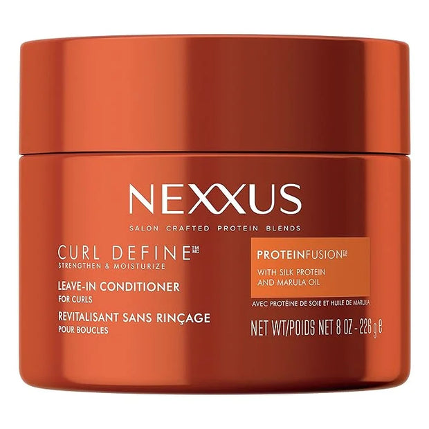 Nexxus Curl Define Leave-in Conditioner for Curly Hair with ProteinFusion Curl Conditioner for Moisturizing Curls 8 oz - P...