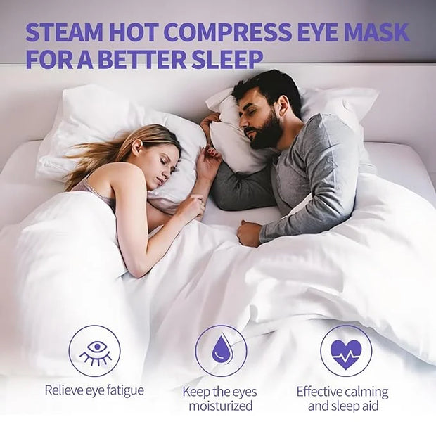 48 Packs Steam Eye Mask for Dry Eyes, Warm Compress Eye Mask, Self Heating Eye Masks Help for Dark Circles, Puffy Eyes, Di...