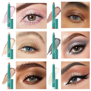 6 Colors Eyeshadow Stick Set, Eye Brightener Stick Shimmer Smooth Cream Eyeliner Pencil Long Lasting Waterproof Glitter Hi...