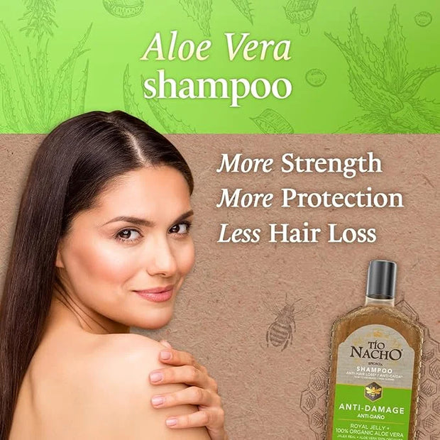 Tio Nacho Aloe Vera Deep Repair Shampoo, Organic Aloe Vera and Royal Jelly for Hair Repair and Protection, with Vegetable ...