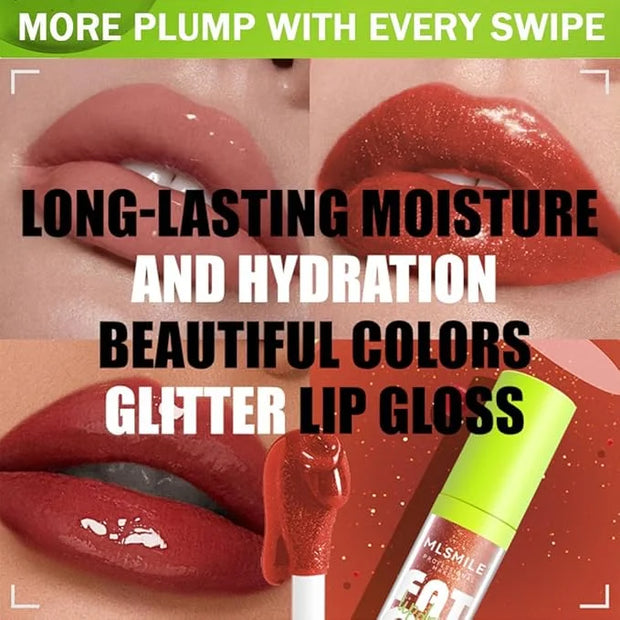 4 Colors Lip Oil Lip Glaze, Soft Brush Head Hydrating Lip Glow Oil,Shiny Transparent Lip Gloss Plumping,Long Lasting Nouri...