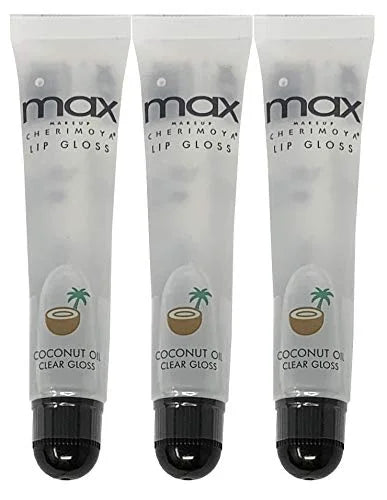 Cherimoya (3Pack) MAX Makeup Lip Polish Coconut Oil Clear Gloss - Product Image