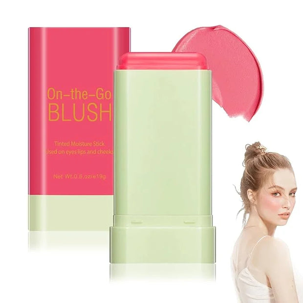 Blush Cream for Cheeks,Face Matte Contour Blush Makeup,Buildable Shimmer Facial Cheek Blusher Shades,Blendable Cosmetic Ma...