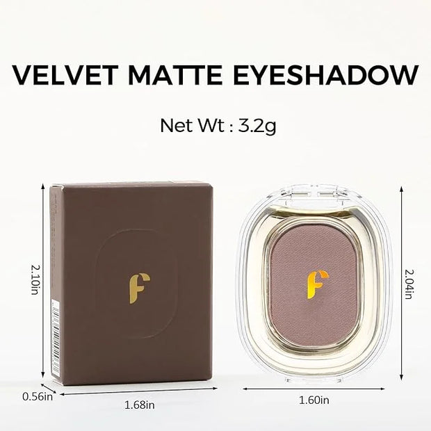 Erinde Single Light Brown Matte Eyeshadow Palette, High Pigment, Long Lasting, Intense Color, Neutral Nudes Naked Matte Pr...