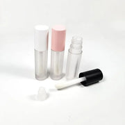 COSIDEA 24 pcs Empty 5ml big brush Frosted lip gloss tube White round lipgloss tubes container with big doe foot wand - Pr...