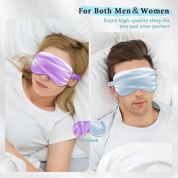 Cooling Eye Mask and Silky Sleep Mask 4 Packs for Man Women for Sleeping Frozen Ice Eye Mask Cold Warm Compress Dark Circl...