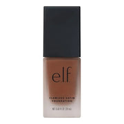 e.l.f. Flawless Satin Foundation, Lightweight & Medium Coverage, Semi-Matte Finish, Vegan & Cruelty-Free, Chocolate, 0.68 ...