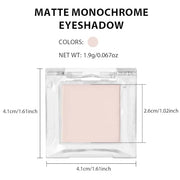 Eyeshadow Single Matte, High-Pigment Monochrome Eye Shadow Pressed Powder, Everyday Velvety Silky Eye Makeup Looks, Profes...
