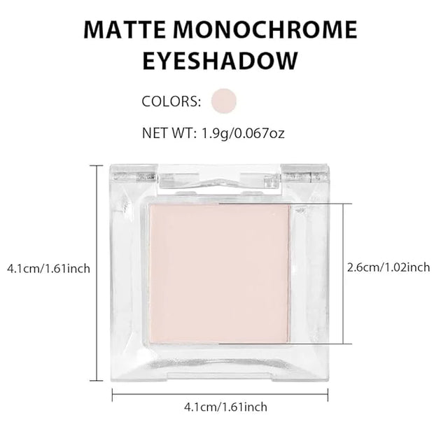 Eyeshadow Single Matte, High-Pigment Monochrome Eye Shadow Pressed Powder, Everyday Velvety Silky Eye Makeup Looks, Profes...