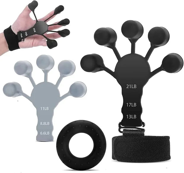 Gripster,Finger Strengthener and Grip Strength Trainer,Finger Exerciser,Vein Grip,Forearm 6 Level - Product Image
