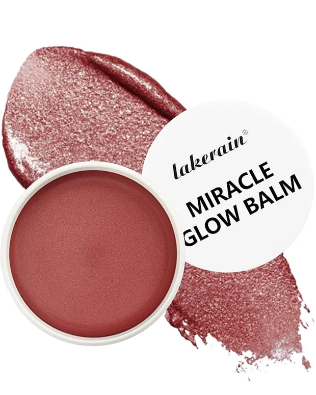 Multi Glow Balm, Miracle Glow Balm Tinted Face Creamy Blush for Women Cheeks Lip Eye, Hydrating Lightweight & Blendable Co...
