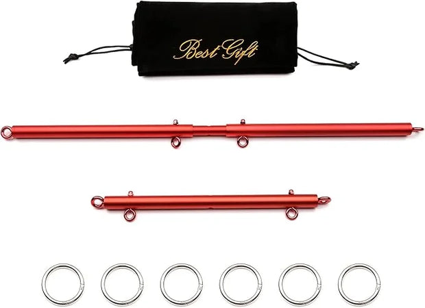 2 Pcs Red Adjustable Spreader Bar Set 3 sections - Product Image
