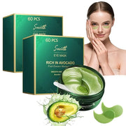 Nourishing Avocado Eye Patches 2-Pack 120 PCS, Collagen Eye Mask for Anti-oxidation and Hydration, Under Eye Patches Suita...