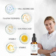 Vitamin C Face Serum Vitamin CE Serum with Ferulic Acid for Women Vitamin E and Ferulic Serum Skin Care - Vitamin C Serum ...