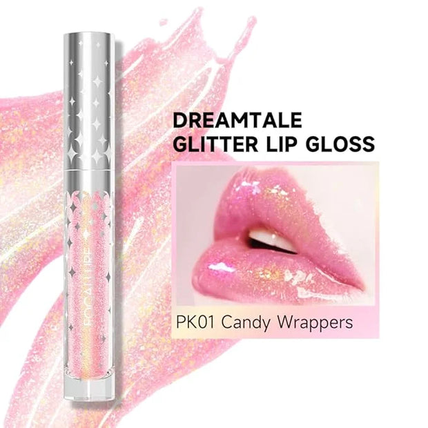 FOCALLURE Glitter Liquid Lipstick,Hydrating,Moisturizing Lip Gloss for Women,Sparkly Shimmer Lip Makeup,Long Lasting,Light...