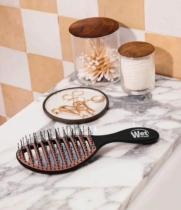 Wet Brush Ceramic Speed Dry Hair Brush, Black - Vented Design & Soft HeatFlex Bristles Are Blow Dry Safe - Ergonomic Handl...