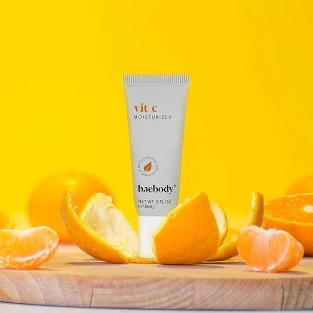 Baebody Made in USA Vitamin C Face Moisturizer - Travel Size Brightening Vitamin C Cream Moisturizer with Jojoba Oil - Ant...