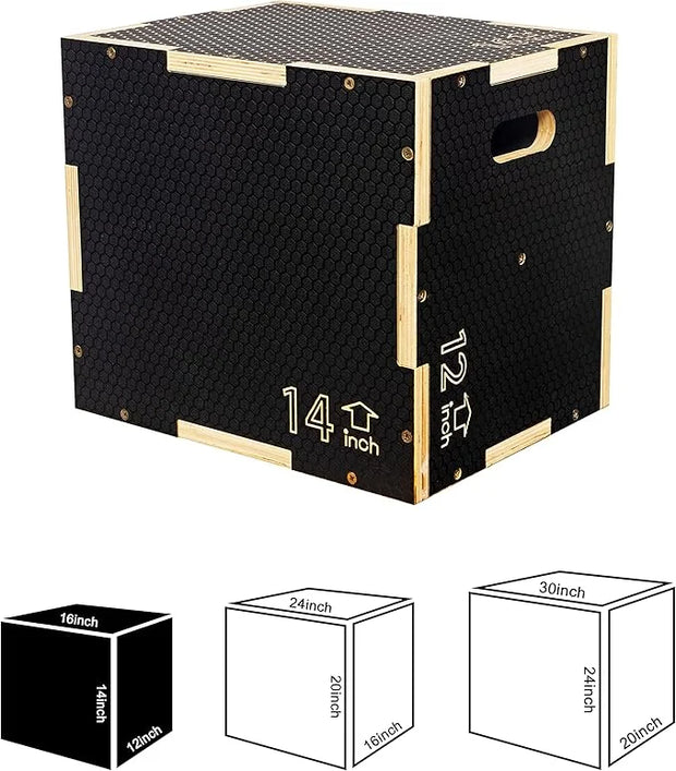 3 in 1 Non-Slip Wooden Plyo Box Plyometric - Product Image