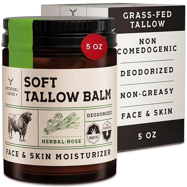 Beef Tallow for Skin - Beef Tallow For Face - Tallow Face Moisturizer - Beef Tallow Moisturizer - Tallow Balm - Grass Fed ...
