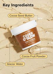 I DEW CARE Wash Off Face Mask - Cookie O' Glow | Hydrating and Purifying for Dry Skin with Cocoa Seed Butter, Korean Facia...