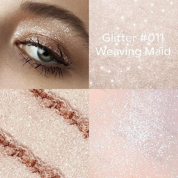 KYDA Single Glitter Eyeshadow, Pale Champagne Sheer Glow Eyeshadow, Ultra-fine Lightweight Powder, Multiuse Blendable Form...
