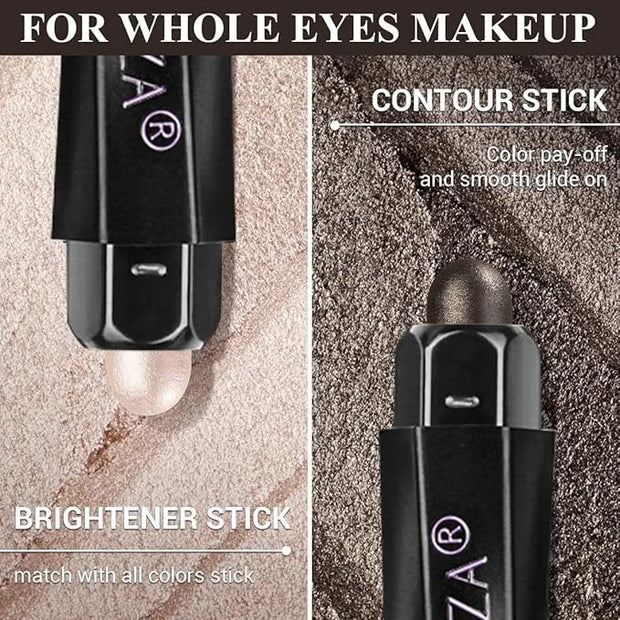 6PCS Cream Eyeshadow Stick Makeup Sets, Metallic And Matte Shimmer Eye Shadow Eye Brightener Stick Pencil Crayon, B02-Fall...