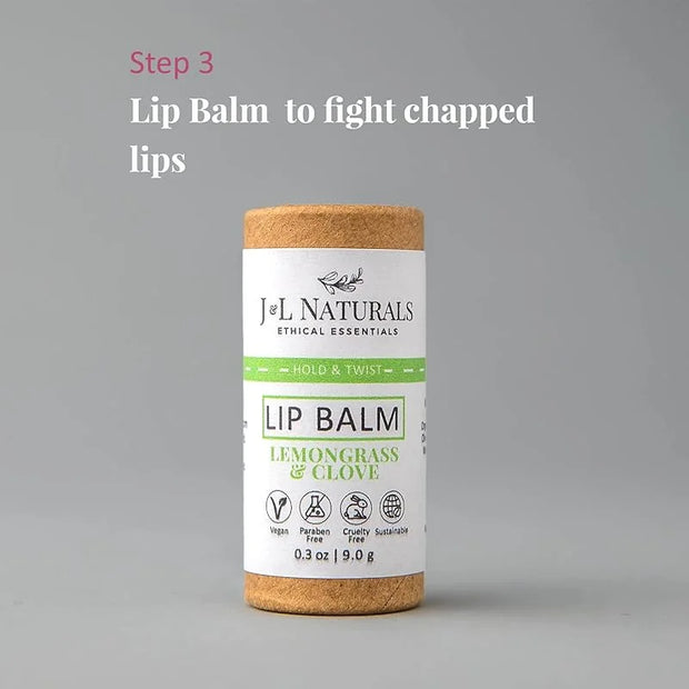 J&L Naturals Simple Skin Regimen Kit With Cleansing Bar, Face Salve, Konjac Sponge, Lip Balm | For Oily, Dry, Mature, and ...